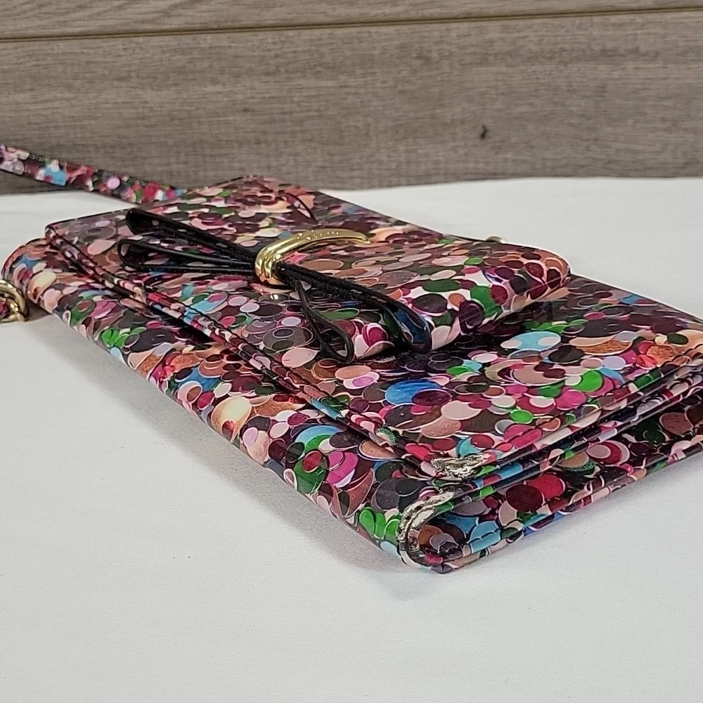 Betsey Johnson Multi-Color Bow PVC Crossbody Shoulder Bag